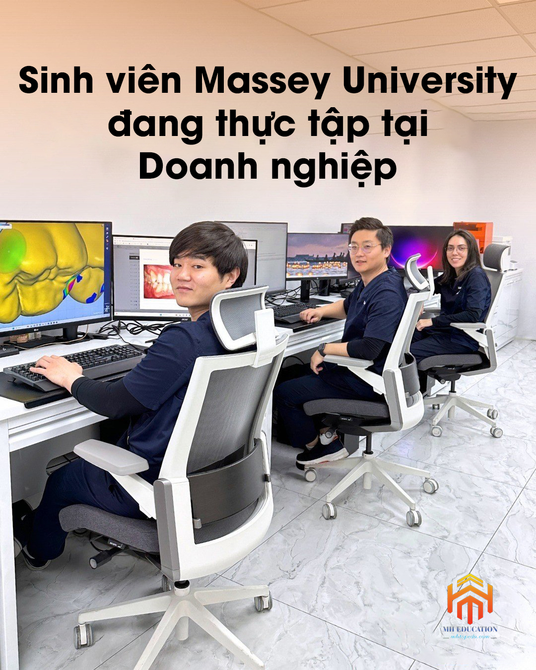 Sinh viên Trường Đại học Masssey đang thực tập tại Doanh nghiệp ở New Zealand