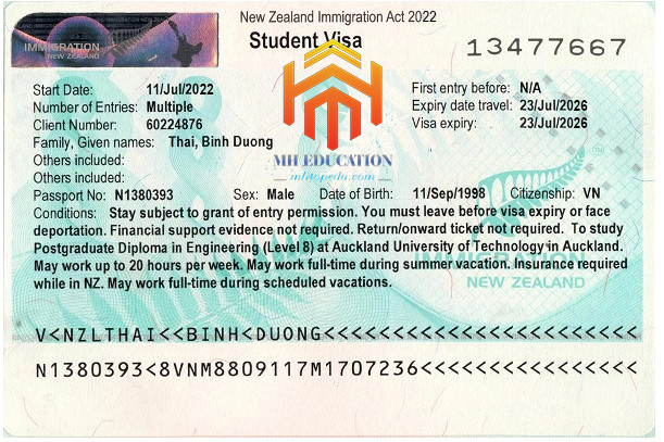 Sinh viên Việt Nam đậu visa du học New Zealand